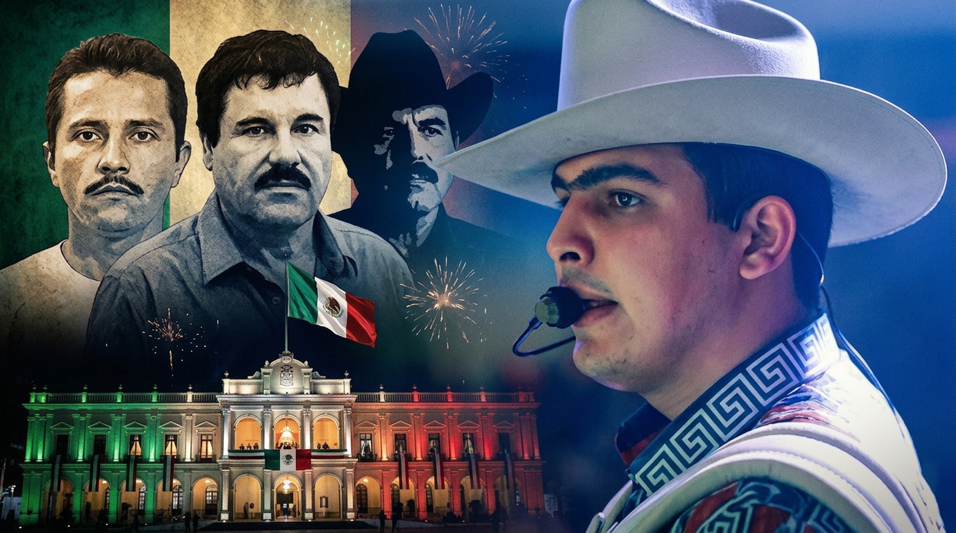 Panter Bélico interpreta temas alusivos al narcotráfico durante festejo patrio en Chiapas
